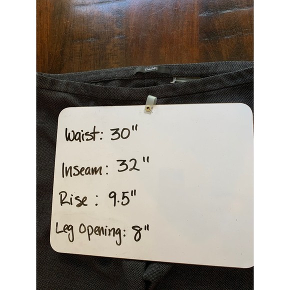 Tahari Womens Size 8 Pants Gray Poly Elastane Trousers Small Check Pattern - Picture 11 of 11